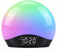 Load image into Gallery viewer, JALL Sunrise Alarm Clock for Bedrooms with White Noise Sound Machine, Wake Up Light Alarm Clocks for Heavy Sleepers &amp; Kids, Dual Alarms, Nightlight, Sleep Timer, Bluetooth Speaker