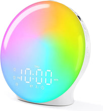 Load image into Gallery viewer, JALL Sunrise Alarm Clock for Bedrooms with White Noise Sound Machine, Wake Up Light Alarm Clocks for Heavy Sleepers &amp; Kids, Dual Alarms, Nightlight, Sleep Timer, Bluetooth Speaker