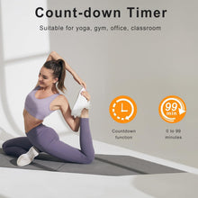 Load image into Gallery viewer, JALL 16" Large Digital Wall Mount Clock, Count Down Timer, Alarm, Big LED, RGB Color, DST, Temperature for Living Room Classroom Desk, Xmas, Birthday Gift Digital Wall Clock for Senior (White Orange)