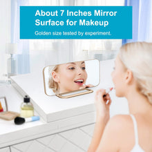Load image into Gallery viewer, JALL Slim LED Digital Alarm Clock, Mirror Surface for Makeup, with Diming, Large Display, Easy Setting, USB Ports, Modern Decor for Bedroom, Desk, Idea for Women, Sister, College Girl, Black